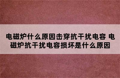 电磁炉什么原因击穿抗干扰电容 电磁炉抗干扰电容损坏是什么原因